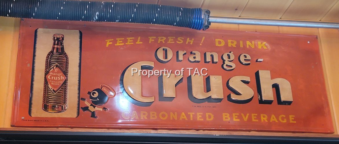 Orange Crush w/Bottle & Crushy Metal sign