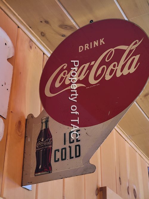 Coca-Cola Ice Cold Metal Flange Sign