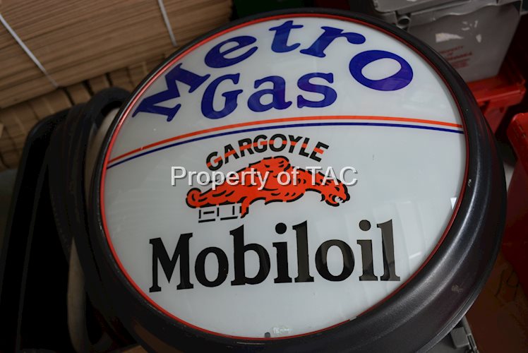 Metro Gas/Gargoyle Mobiloil 16.5" Single Globe Lens