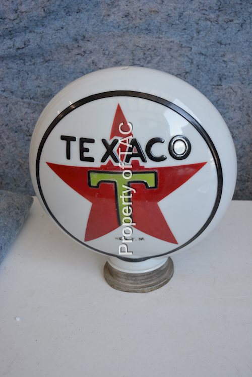 Texaco (black-T) w/Star Logo OPC Milk Glass Globe Body Screw Base