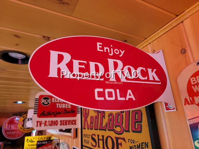 Red Rock Cola Metal Flange Sign