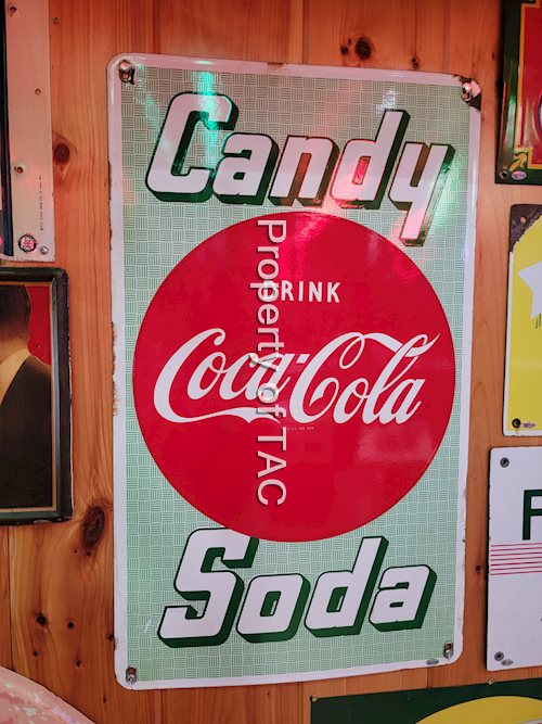 Drink Coca-Cola Candy Soda Porcelain Sign