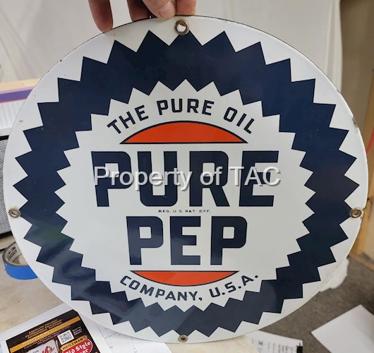 Pure-Pep Porcelain Truck Door Sign