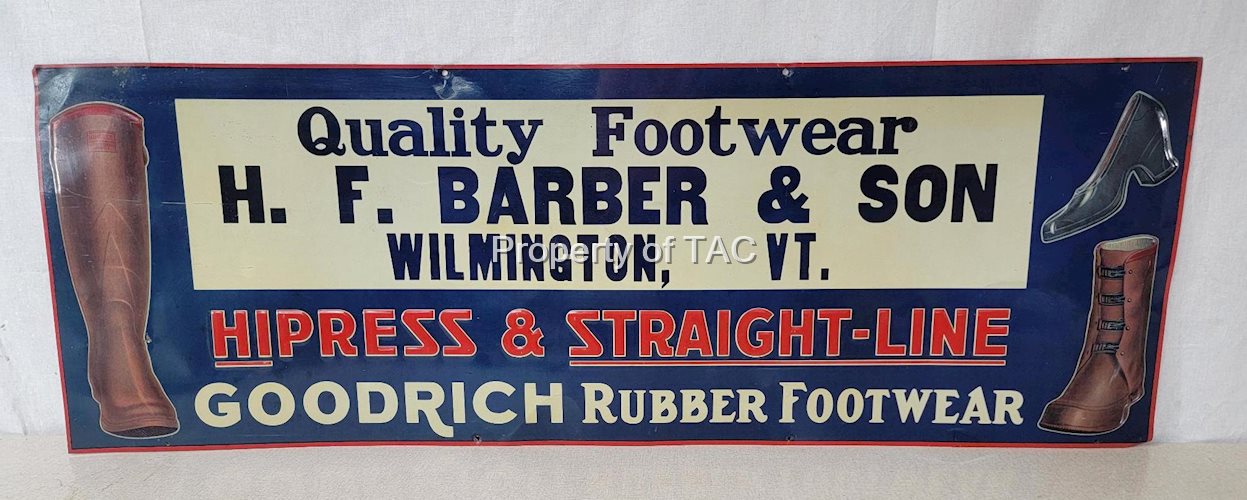 Goodrich Rubber Footwear w/Graphics Metal Tacker Sign