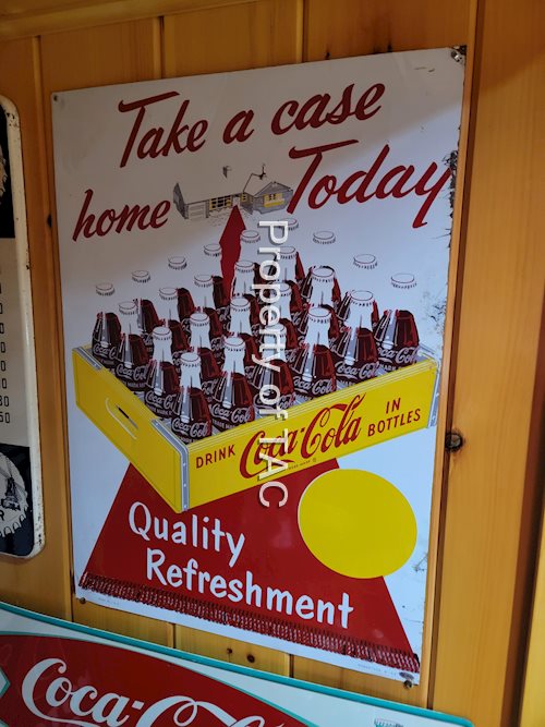 Coca-Cola "Take a Case Home Today" Metal Sign
