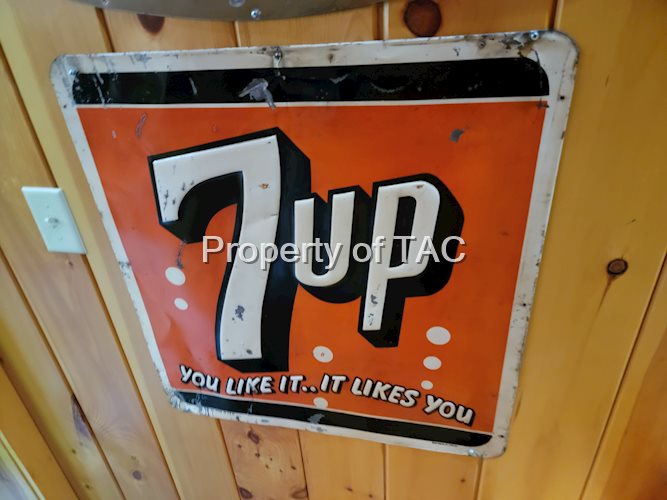 7up "You Like it  likes you" Metal Sign
