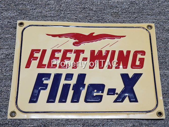 Fleet-Wing Flite-X w/Logo Metal Pump Sign