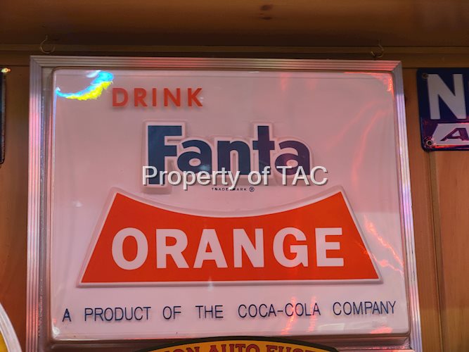 Drink Fanta Orange Plastic Lighted Sign