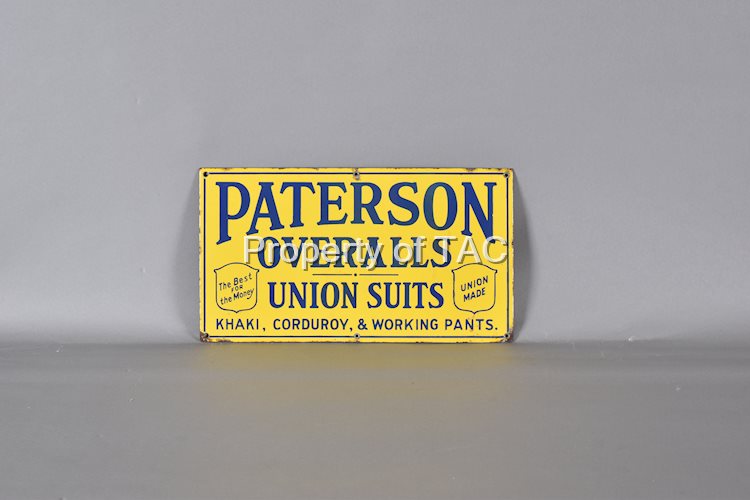 Paterson Overalls-Union Suits Porcelain Sign