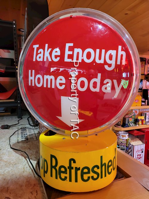 Coca-Cola "Halo" Plastic Revolving Sign