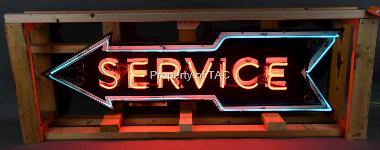 (Ford) Service Porcelain Arrow Neon Sign