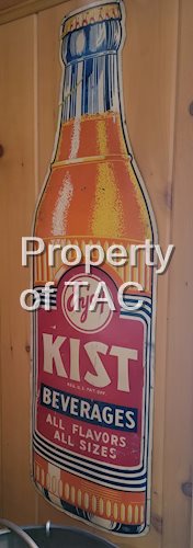 Enjoy Kist Beverages Bottle Shaped Metal Sign