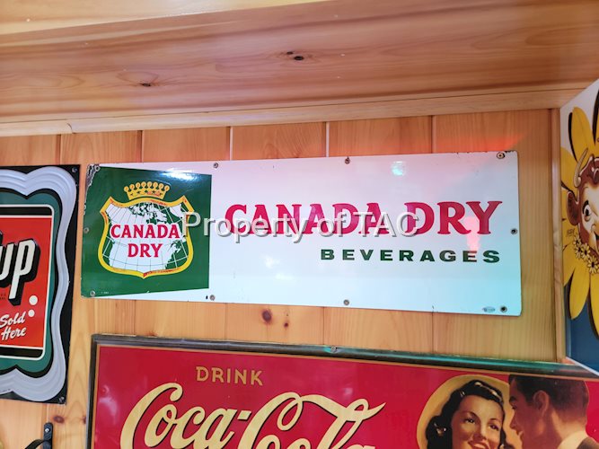 Canada Dry Beverages w/Logo Porcelain Sign