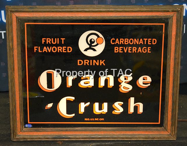 Orange-Crush w/Cushy Reverse Painted Lighted Sign