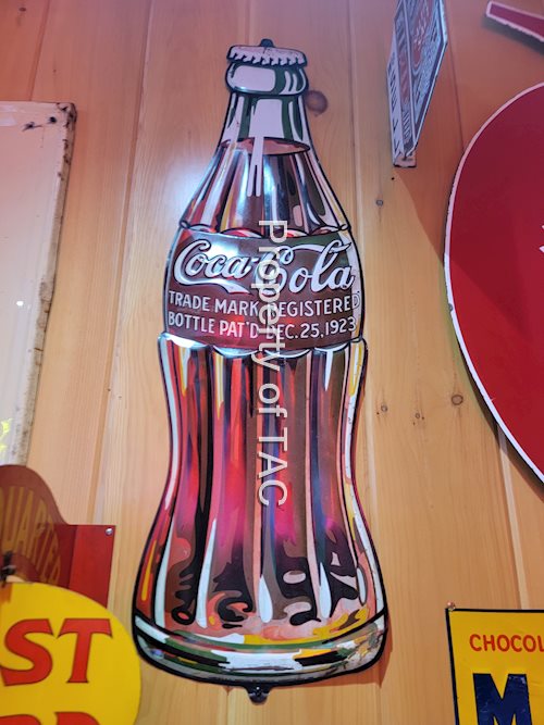 Coca-Cola Christmas Bottle Metal Sign
