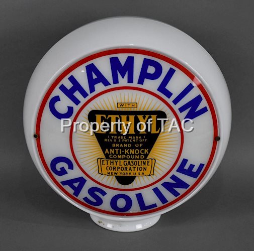 Champlin Gasoline w/Ethyl Logo 13.5" Globe Lenses (TAC)