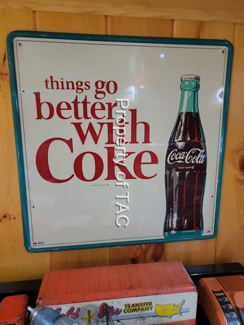 Coca-Cola "things go better with Coke" Metal Sign