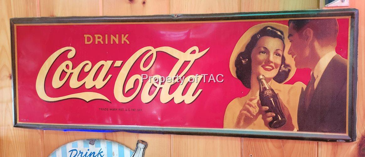 Drink Coca-Cola w/Couple Metal Sign