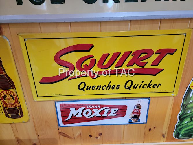 Squirt Quenches Quicker Metal Sign