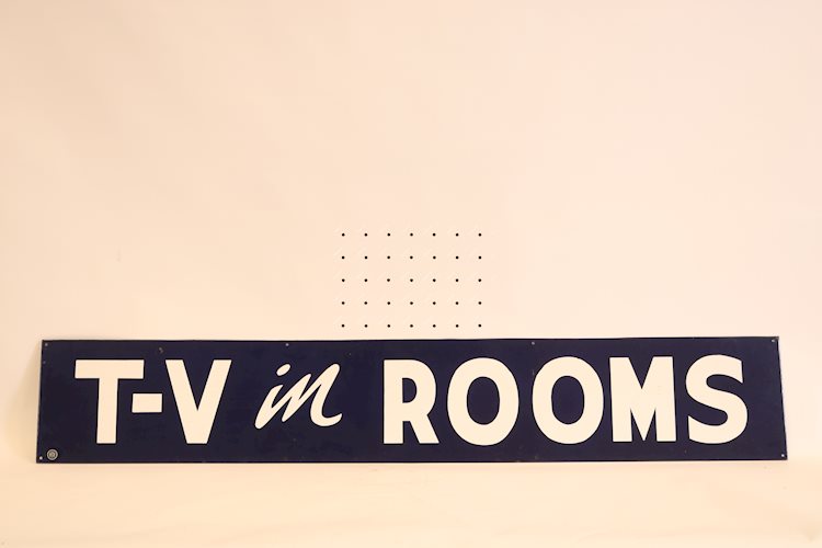 T-V in Rooms sign
