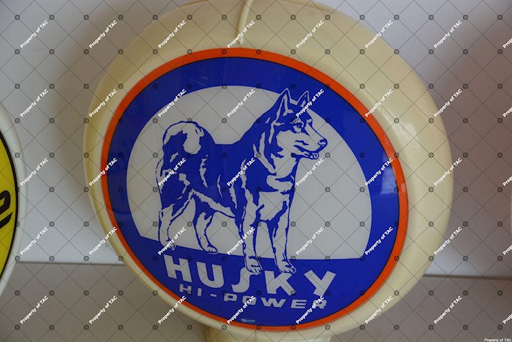 Husky Hi-Power with dog graphic 13.5 inch lenses in original Capco globe body,