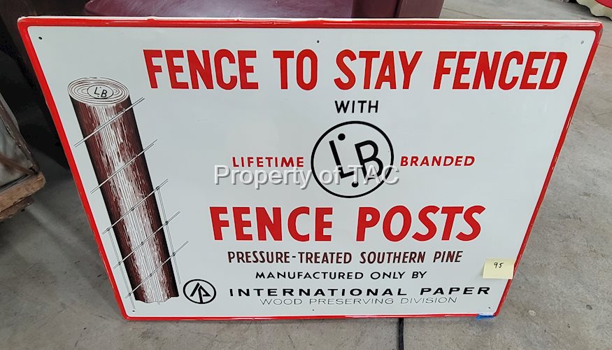 LB Fence Post Metal Sign