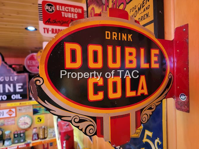 Drink Double Cola Metal Flange Sign
