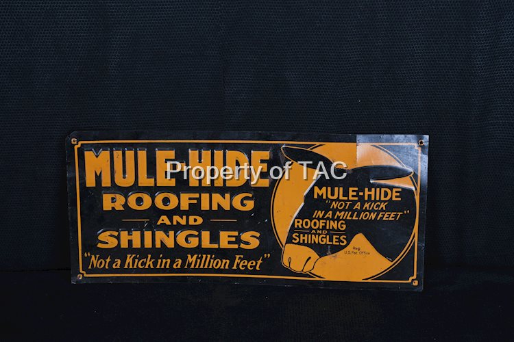 Mule-Hide Roofing and Shingles w/Logo Metal Sign