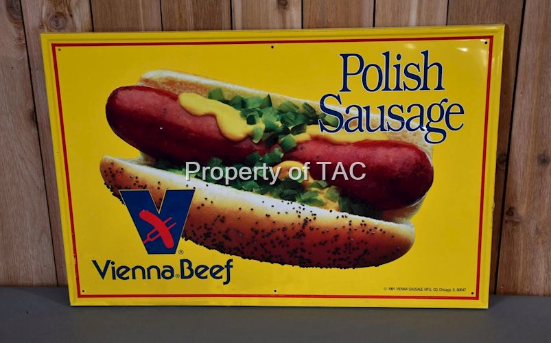 Vienna Beef Polish Sausage Metal Sign