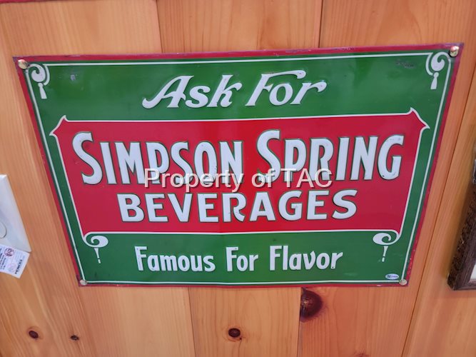 Ask for Simpson Spring Beverages Metal Sign