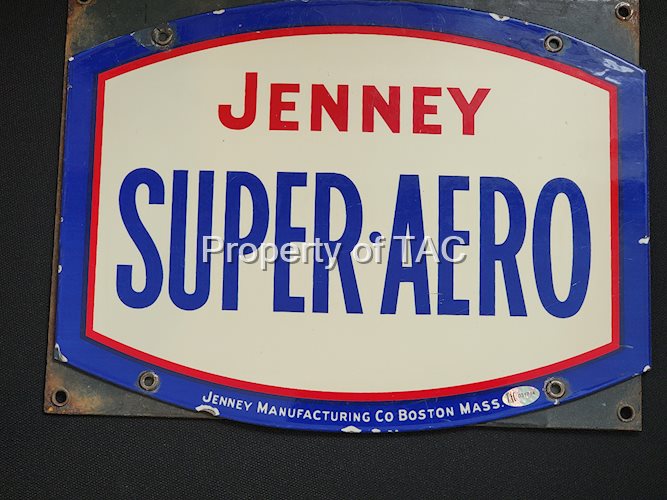 Jenney Super-Aero Porcelain Plate Sign