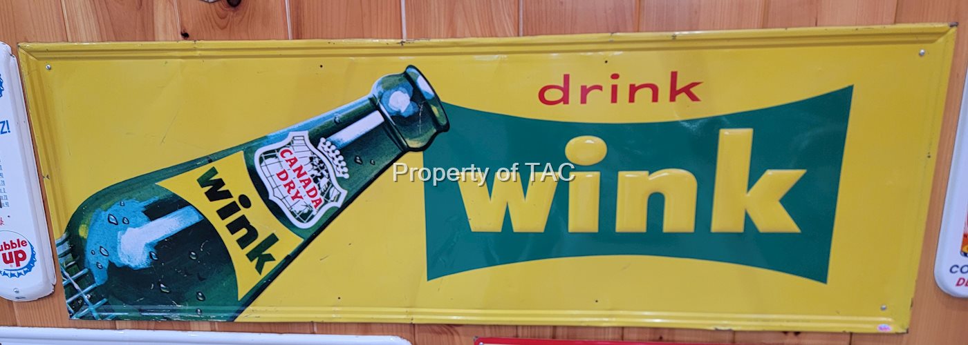 Drink Wink Canada Dry Metal Sign