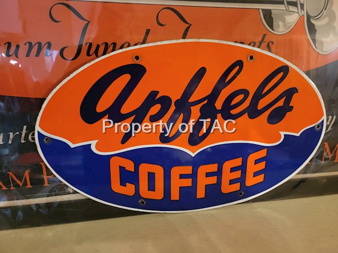 Apffels Coffee Porcelain Sign