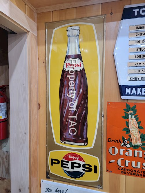 Enjoy Pepsi w/Bottle Metal Sign