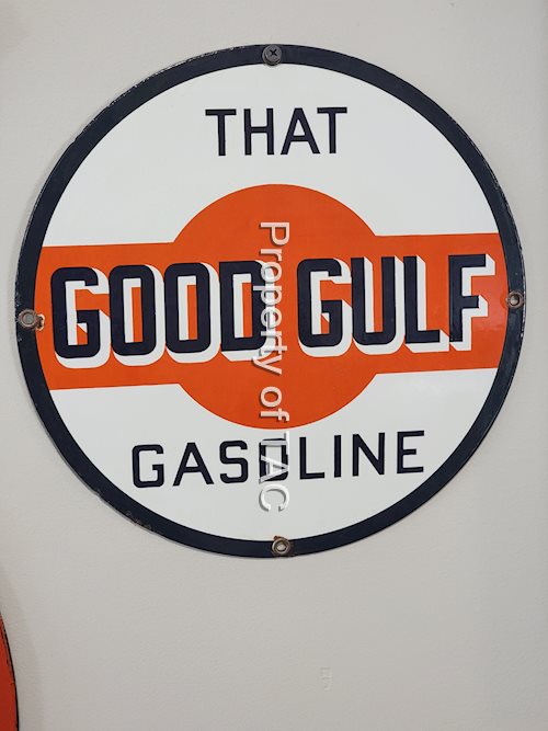 The Good Gulf Gasoline Porcelain Pump Sign