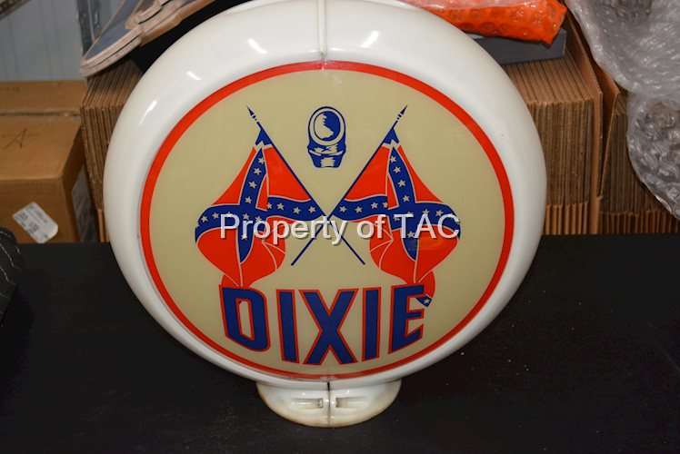 Dixie w/Crossed Rebel Flags 13.5" Single Globe Lens