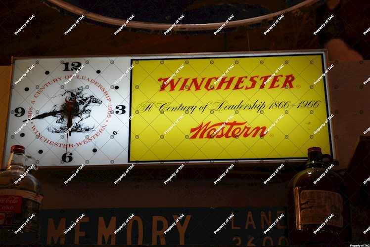 Winchester 1866-1966 Lighted Clock
