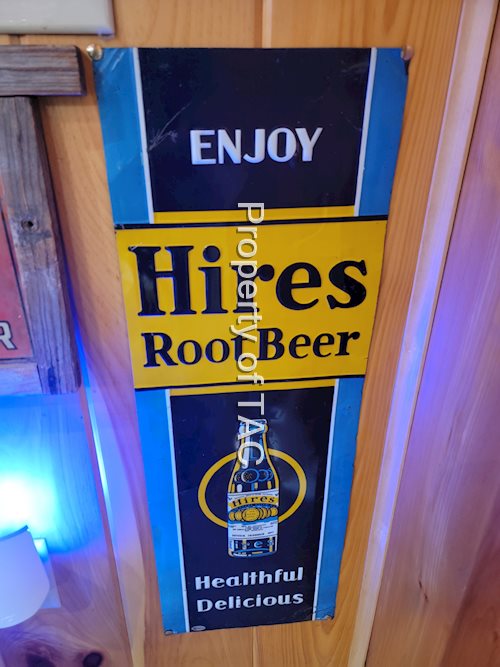 Enjoy Hires Root Beer w/Bottle Metal Sign