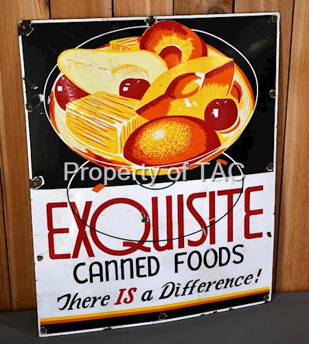 Exquisite Canned Foods Porcelain Sign