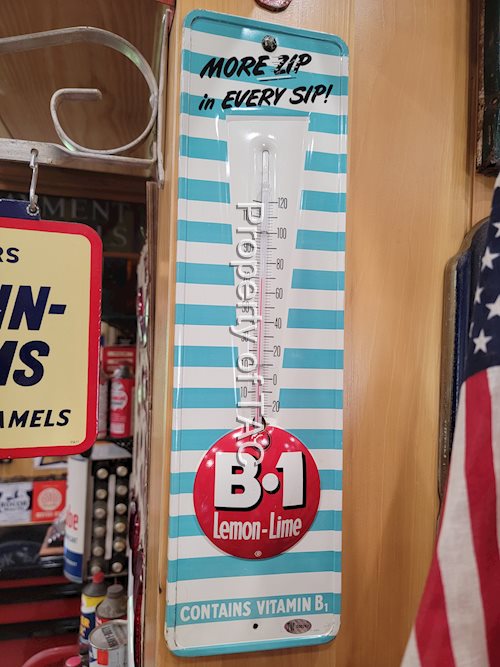 B-1 Lemon-Lime Metal Thermometer