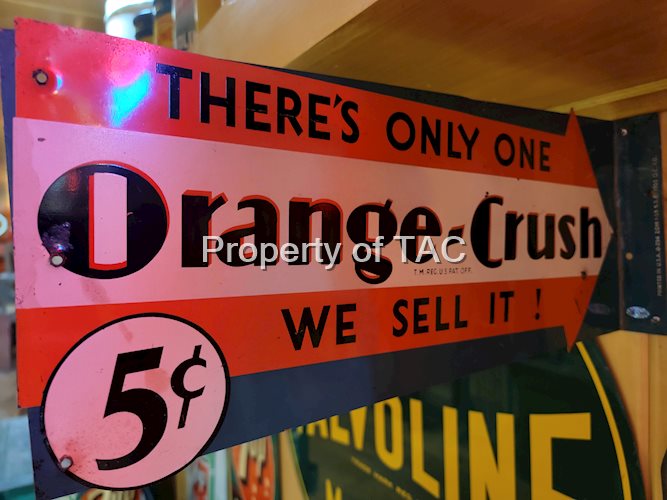 Orange-Crush "We Sell It" Metal Flange Sign
