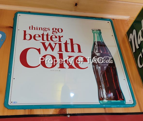 Things Go Better with Coke Metal Sign