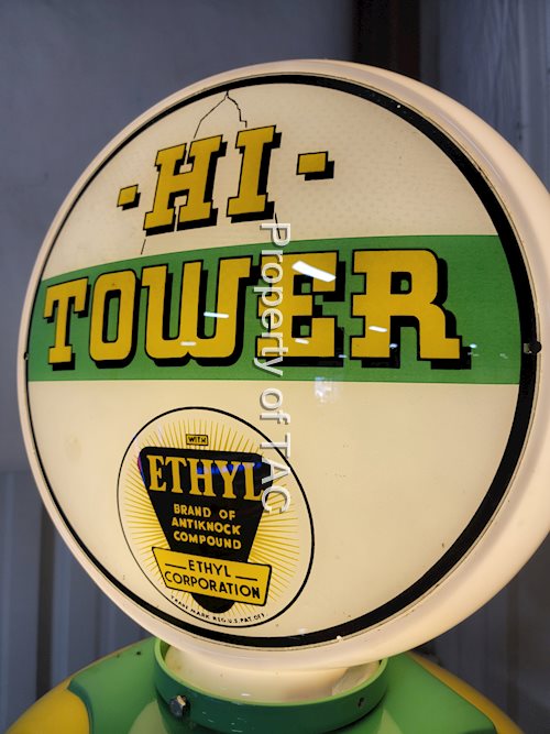 Tower Gas w/Ethyl Logo 13.5" Single Lens