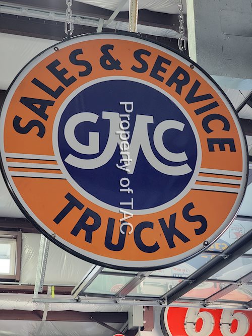 GMC Trucks Sales & Service Porcelain Sign