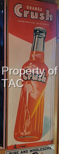Orange Crush w/Bottle Metal Sign