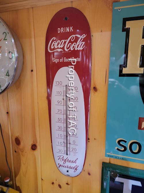 Coca-Cola Metal Cigar Thermometer