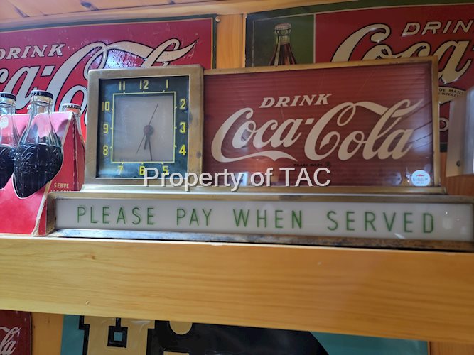 Drink Coca-Cola "Please Pay When Served Lighted Display
