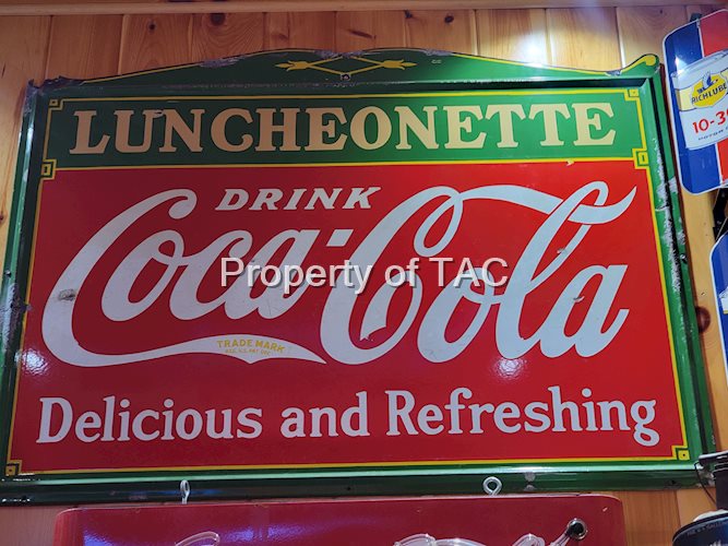 Drink Coca-Cola Luncheonette Porcelain Sign