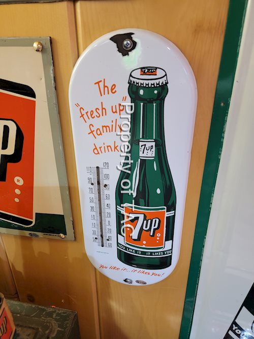 7up Porcelain Thermometer