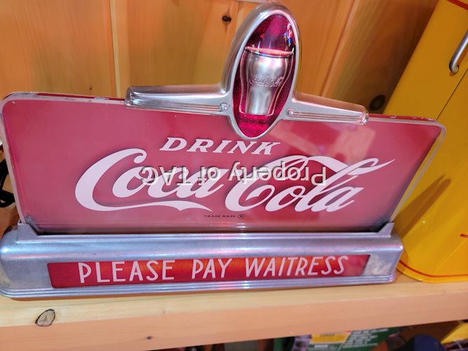 Drink Coca-Cola Please Pay Waitress Lighted Sign